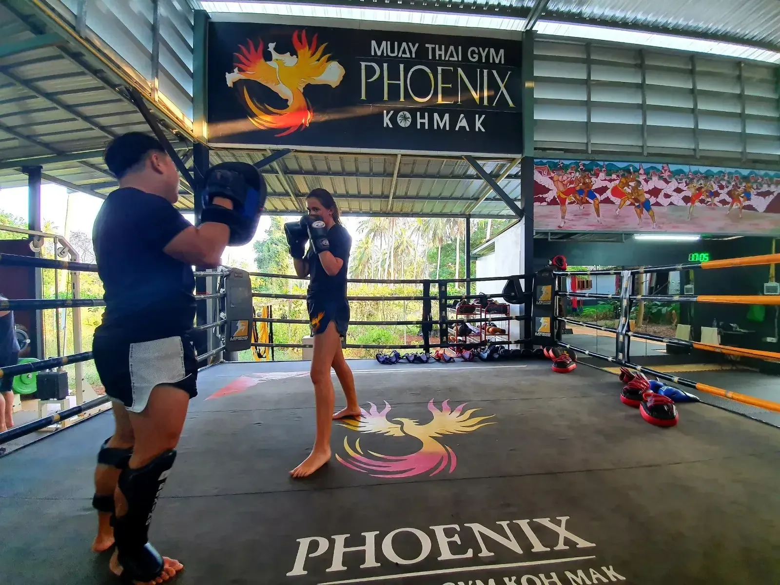 Muay Thai training at Good Time Sports Resort